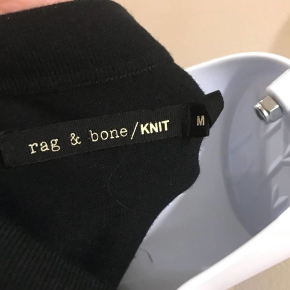 Rag & Bone | Striped Sweater Dress Black Medium - Picture 9 of 12